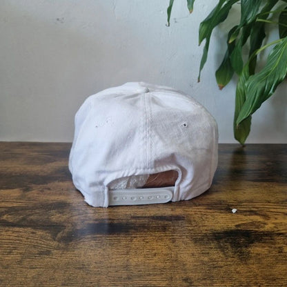 Vintage American Trucker Hat Snapback cap one size adjustable Ridgefield bank white