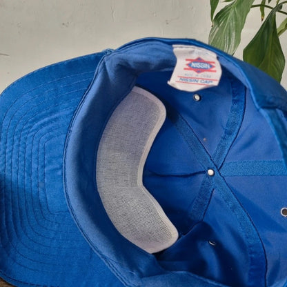 Vintage American Trucker Hat Snapback cap one size adjustable blue Panama city beach