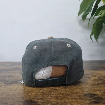 Vintage American Baseball Hat Snapback cap one size adjustable green beige Kenmode film