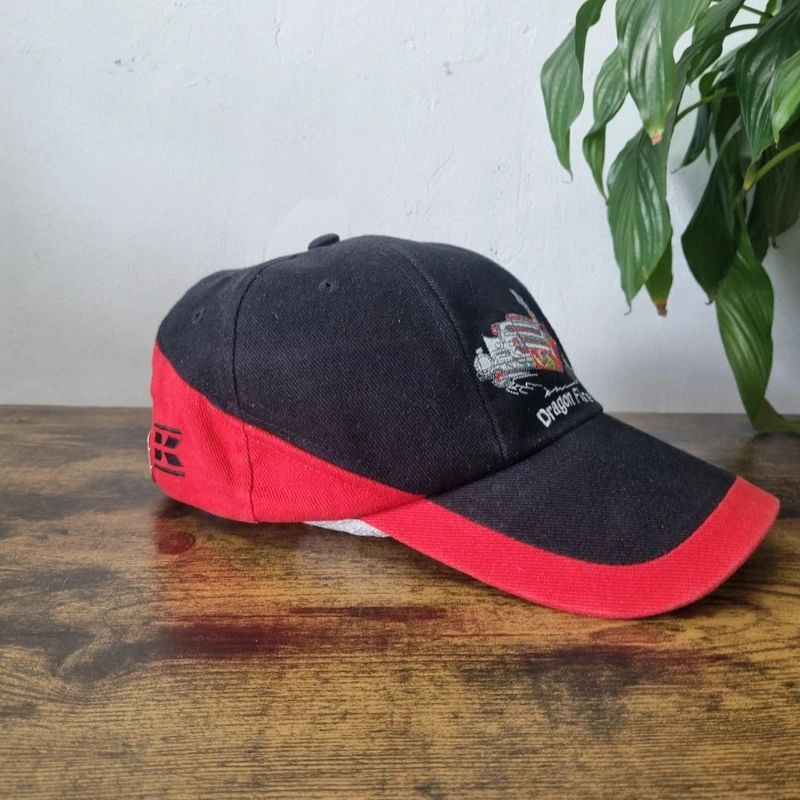 Vintage American Baseball Hat Snapback cap one size adjustable black red dragon fire racing