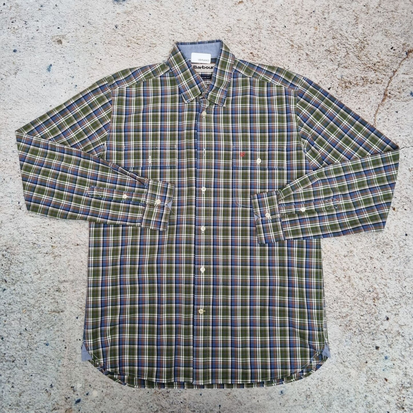 Barbour SHIRT REGULAR FIT CHECK MENS - Green - Size M