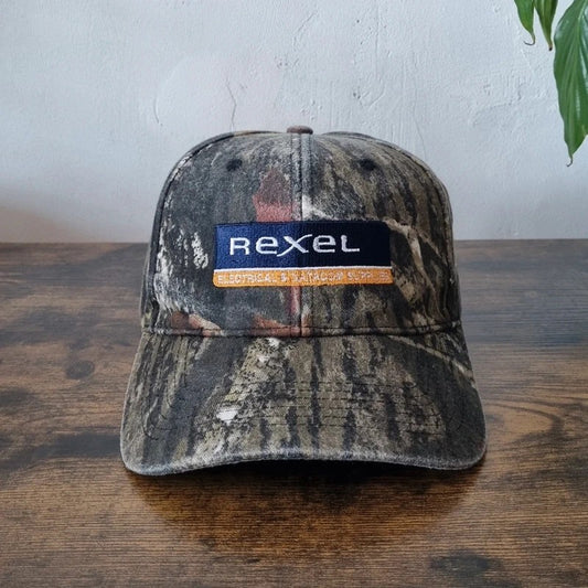 Vintage American Baseball Hat Snapback cap one size adjustable khaki brown realtree camo rexel