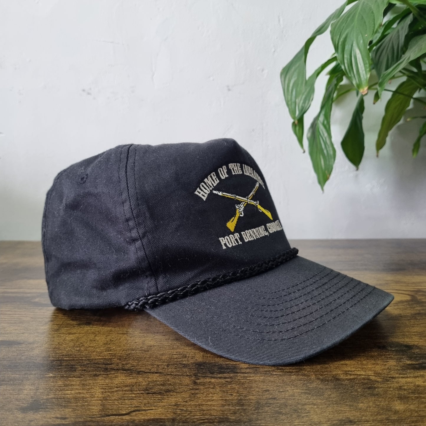 Vintage American Trucker Hat Snapback cap one size black home of the infantry