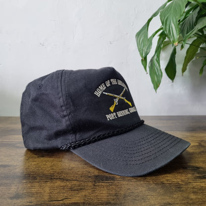 Vintage American Trucker Hat Snapback cap one size black home of the infantry