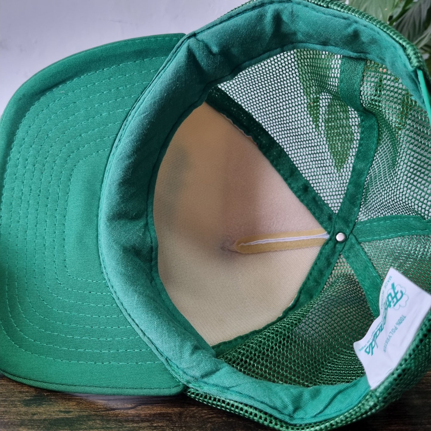 Vintage American Trucker Hat Snapback cap one size green Fitzgeralds casino