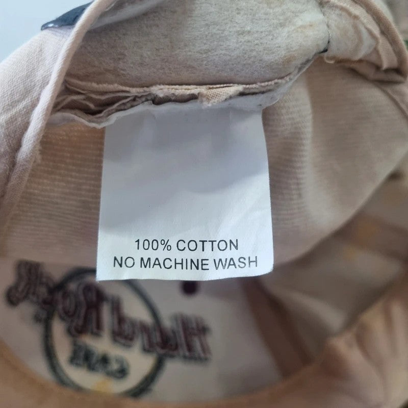 Hard Rock cafe stockholm Baseball Hat Snapback cap one size adjustable beige red