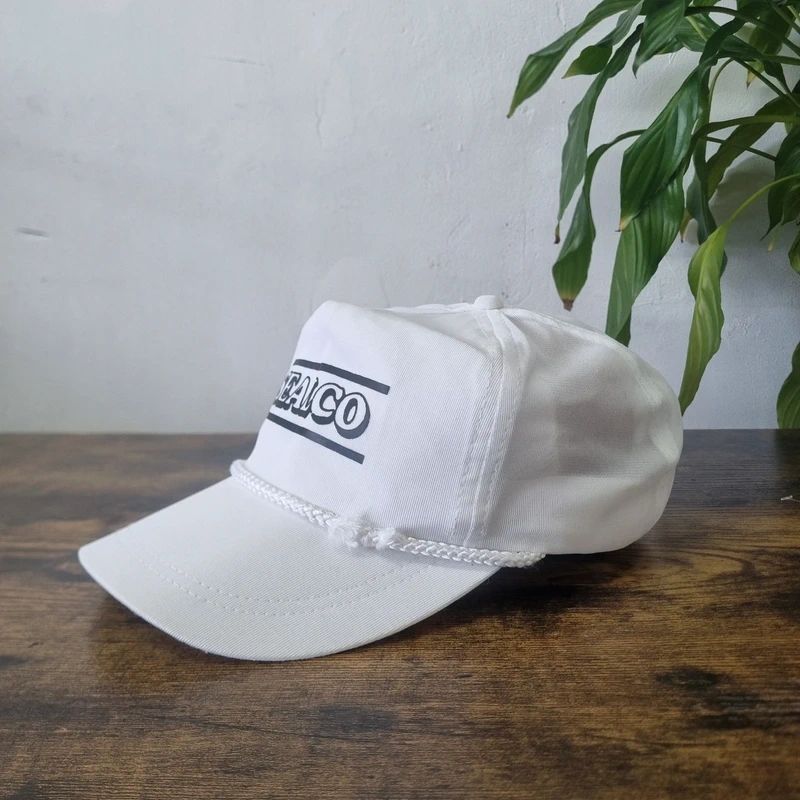 Vintage American Trucker Hat Snapback cap one size adjustable sealco white