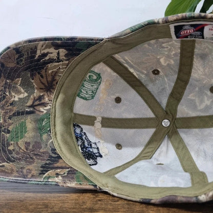 Vintage American Baseball Hat Snapback cap one size adjustable realtree camo Johnson farm