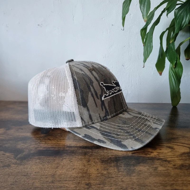 Vintage American baseball Hat Snapback cap one size adjustable khaki beige bottomland camo