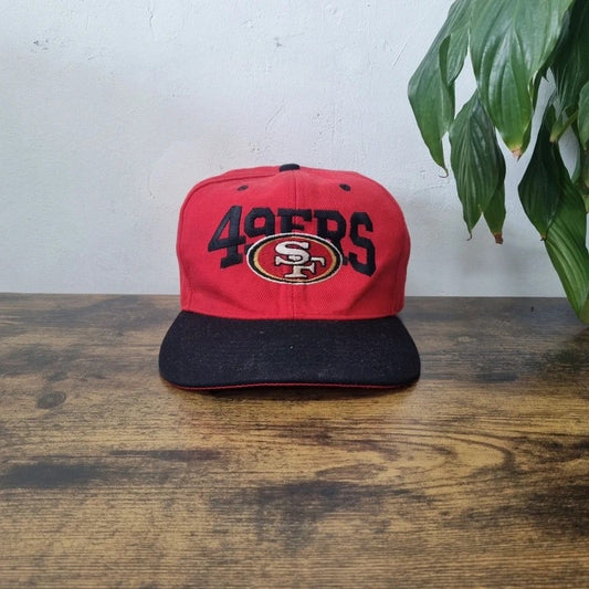 Vintage American Baseball Hat Snapback cap one size adjustable San Francisco 49ers red 90s