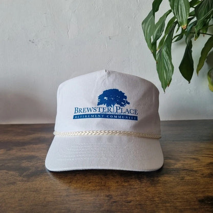 Vintage American Trucker Hat Snapback cap one size white brewester place retirement community