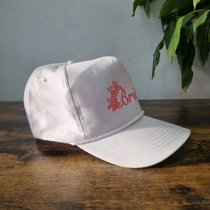 Vintage American Trucker Hat Snapback cap one size adjustable white Bride hen stag do