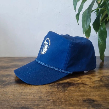 Vintage American Trucker Hat Snapback cap one size adjustable blue lake state railway