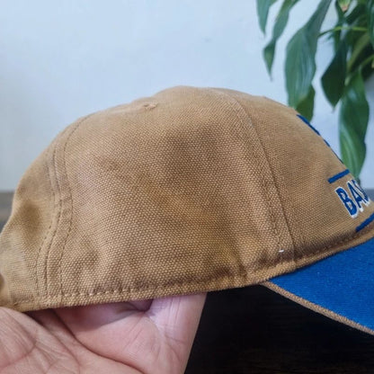 Vintage American Baseball Snapback cap one size adjustable beige blue oil rig basin