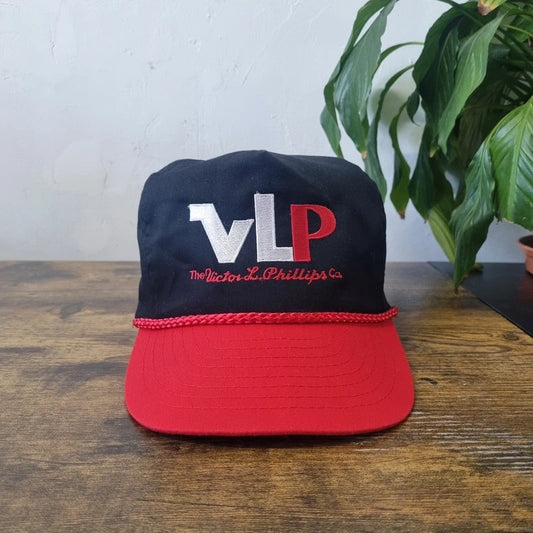 Vintage American Trucker Hat Snapback cap one size adjustable black red VLP