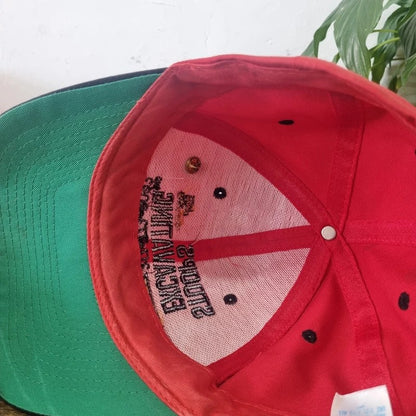 Vintage American Baseball Hat Snapback cap one size red excavating