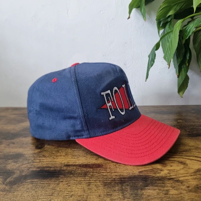 Vintage American Baseball Hat Snapback cap one size adjustable red navy FO Life