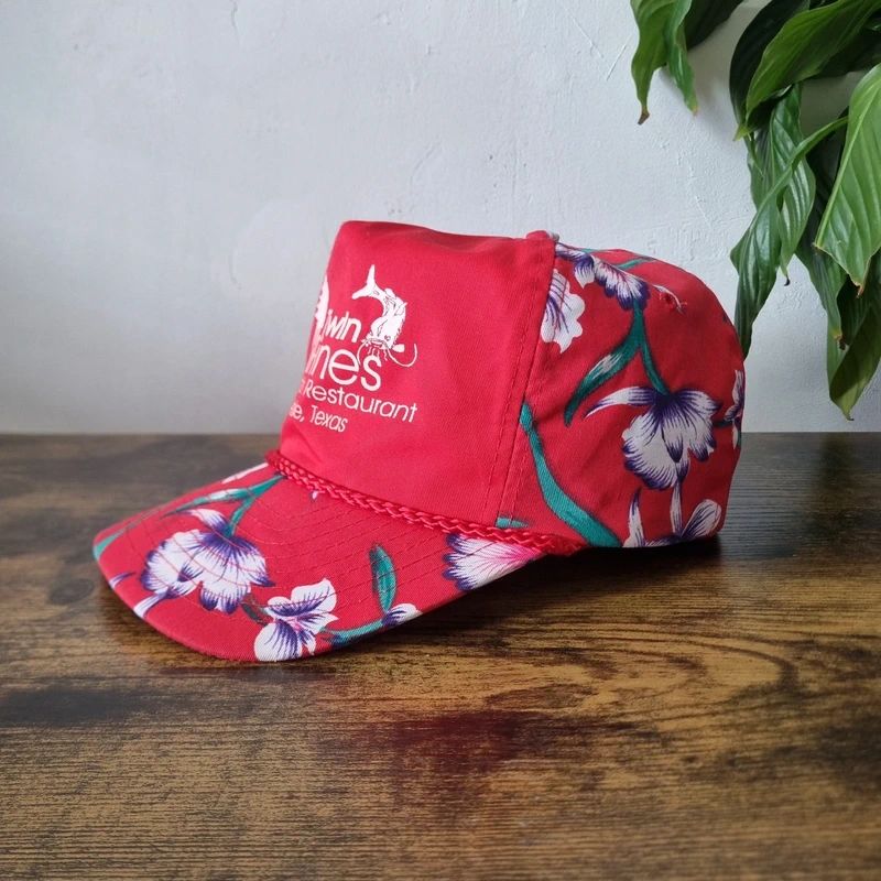 Vintage American Trucker Hat Snapback cap one size adjustable red catfish restaurant