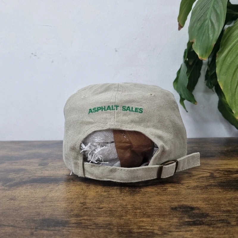Vintage American Baseball Hat Snapback cap one size adjustable BP petrol khaki green
