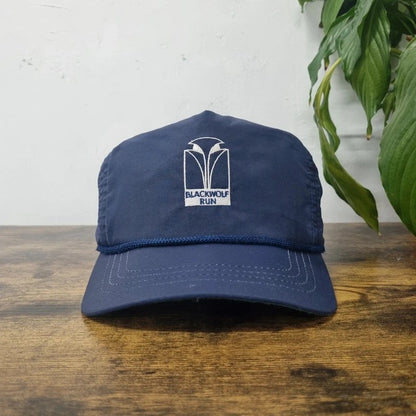 Vintage American Trucker Hat Snapback cap one size adjustable navy blackwolf run