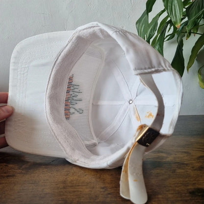 Vintage American Trucker Hat Snapback cap one size adjustable white saftey proud