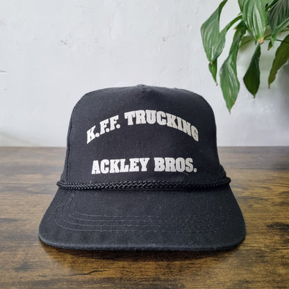 Vintage American Baseball Hat Snapback cap one size KFF Trucking Ackley Bros