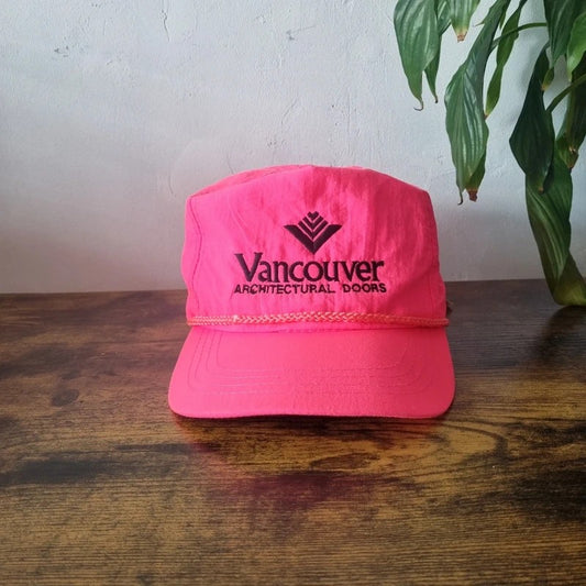 Vintage American Trucker Hat Snapback cap one size adjustable neon pink Vancouver