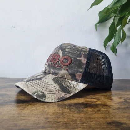 Vintage American Baseball Hat Snapback cap one size khaki brown realtree camo nebo light