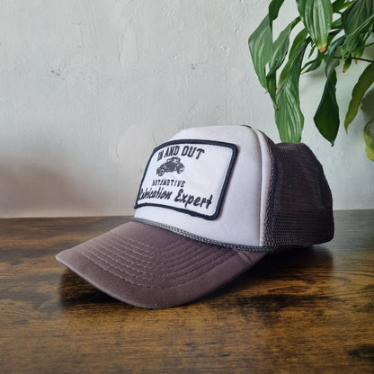 Vintage American Baseball Hat Snapback cap one size adjustable grey white