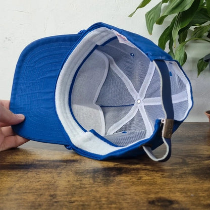Vintage American Trucker Hat Snapback cap one size adjustable Henry blue