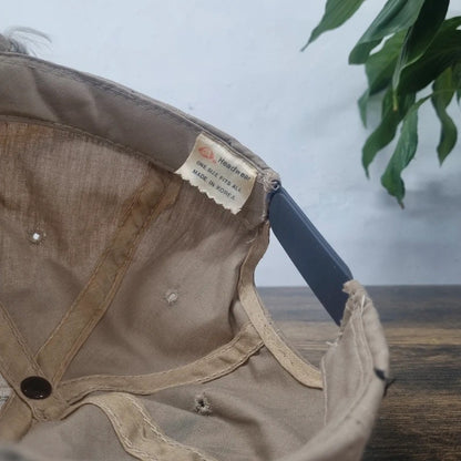 Vintage American Trucker Hat Snapback cap one size adjustable beige san Antonio auction