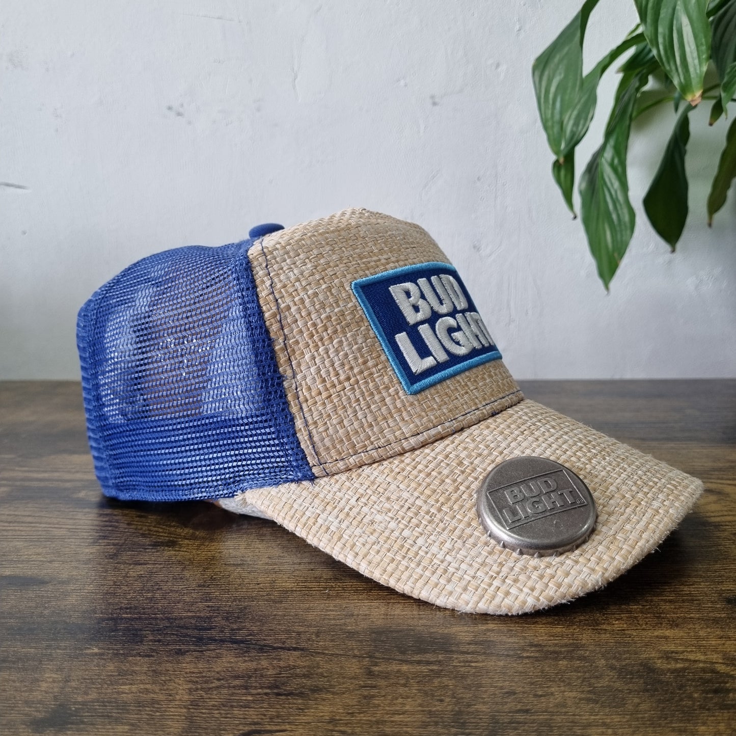Vintage Budweiser Baseball Hat Snapback cap one size adjustable beige blue