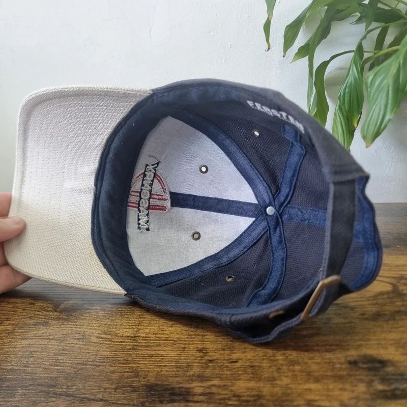Vintage American baseball Hat Snapback cap one size adjustable navy grey jd masonry