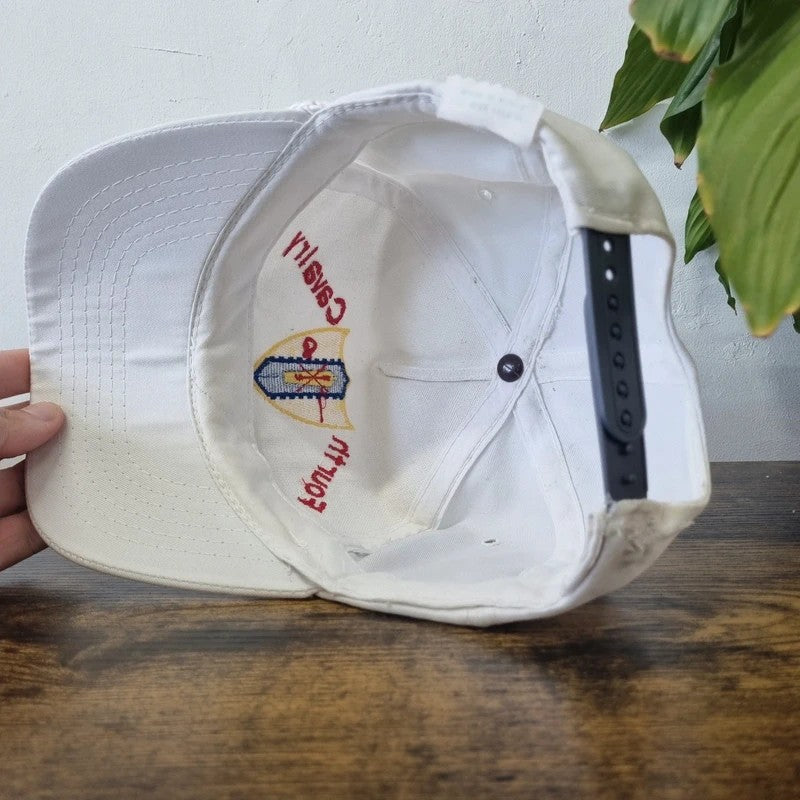 Vintage American Trucker Hat Snapback cap one size adjustable white fourth cavalry