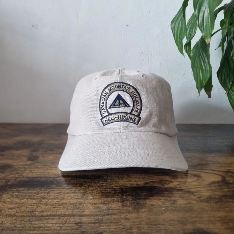 Vintage American baseball Hat Snapback cap one size adjustable cream helicopter hiking canada