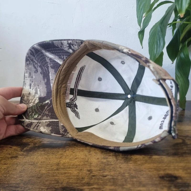 Vintage American baseball Hat Snapback cap one size khaki brown realtree camo pheonix