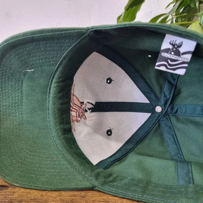 Vintage American Baseball Hat Snapback cap one size adjustable green Deer Buckmaster