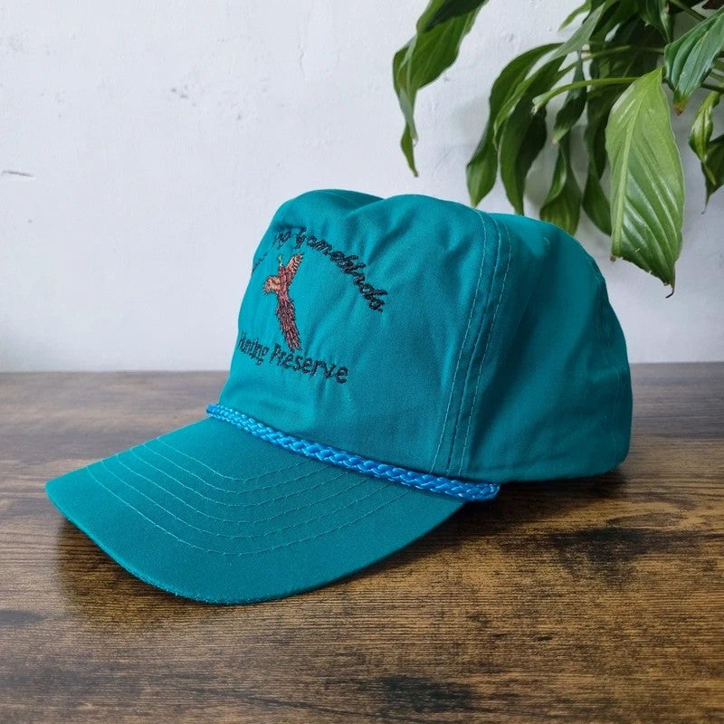 Vintage American Trucker Hat Snapback cap one size green Strasburg Gamebirds Pheasant