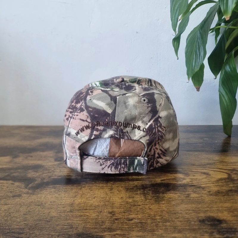 Vintage American baseball Hat Snapback cap one size khaki brown realtree camo pheonix