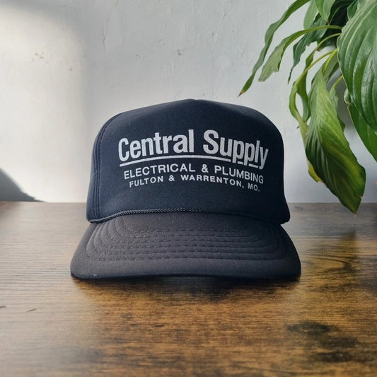 Vintage American Trucker Hat Snapback cap one size adjustable black central supply electric