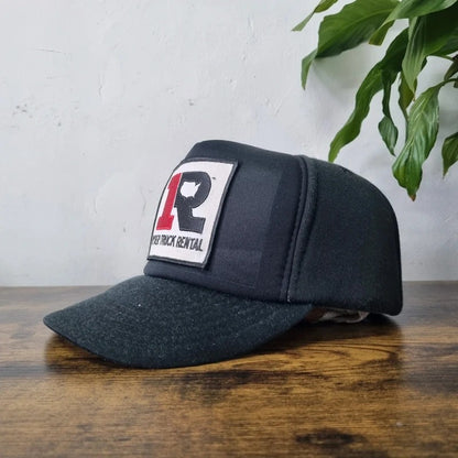 Vintage American Trucker Hat Snapback cap one size adjustable black rider truck rental