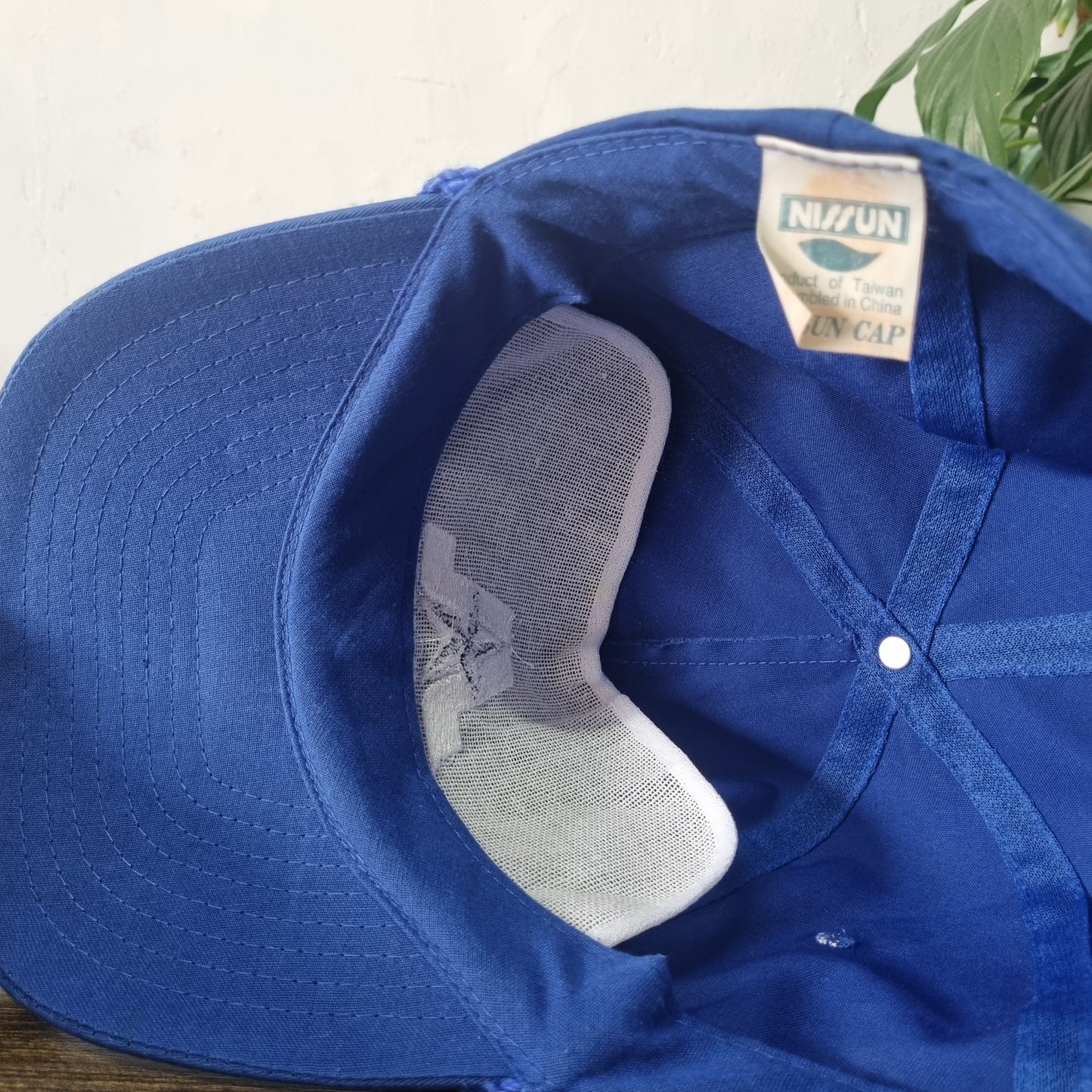 Vintage American Trucker Hat Snapback cap one size adjustable blue