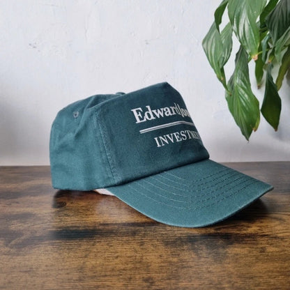 Vintage American Trucker Hat Snapback cap one size adjustable dark green Edward johns investment
