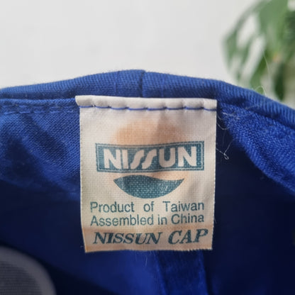 Vintage American Trucker Hat Snapback cap one size adjustable blue
