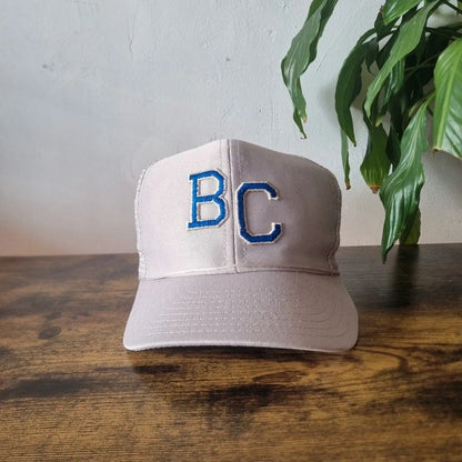 Vintage American baseball Hat Snapback cap one size adjustable grey BC