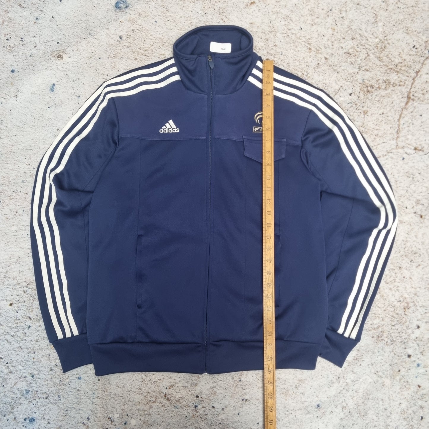 Adidas FRANCE TRACK JACKET 2008 RETRO - BLUE SIZE M