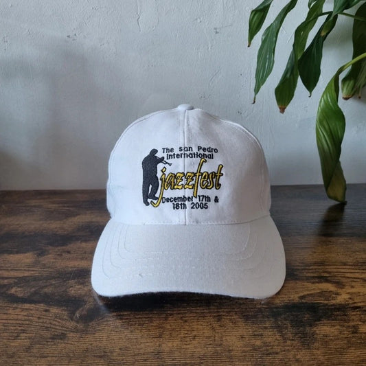 Vintage American Baseball Hat Snapback cap one size adjustable white san Pedro Jazz fest