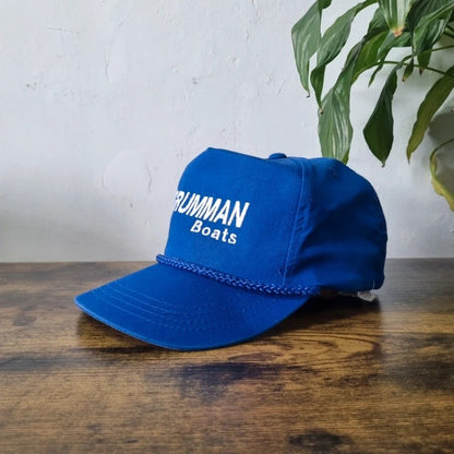 Vintage American Trucker Hat Snapback cap one size adjustable blue grumman boats