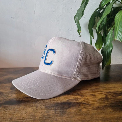 Vintage American baseball Hat Snapback cap one size adjustable grey BC