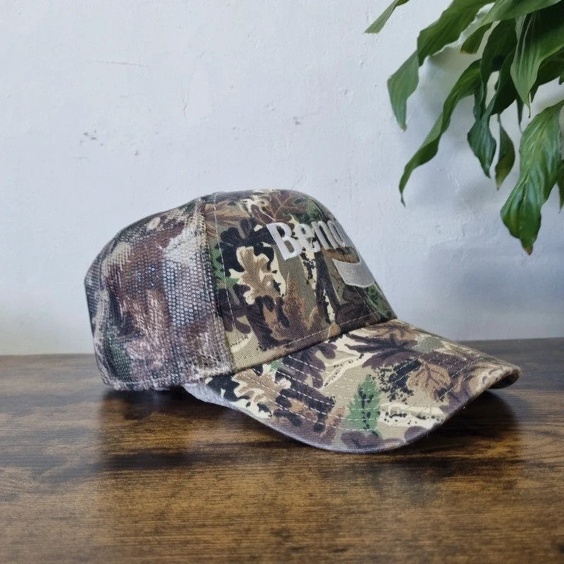 Vintage American Baseball Hat Snapback cap one size adjustable khaki realtree camo bendix